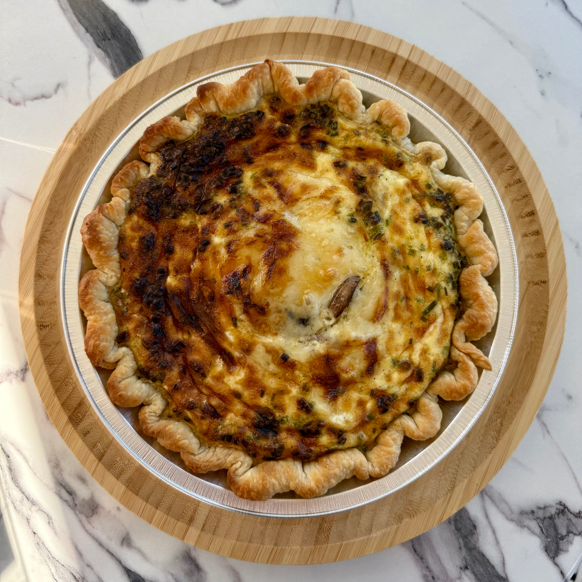Mushroom Gruyere Quiche
