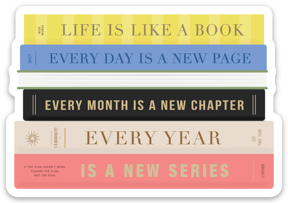 Ginger P. Designs - Book Stack Sticker