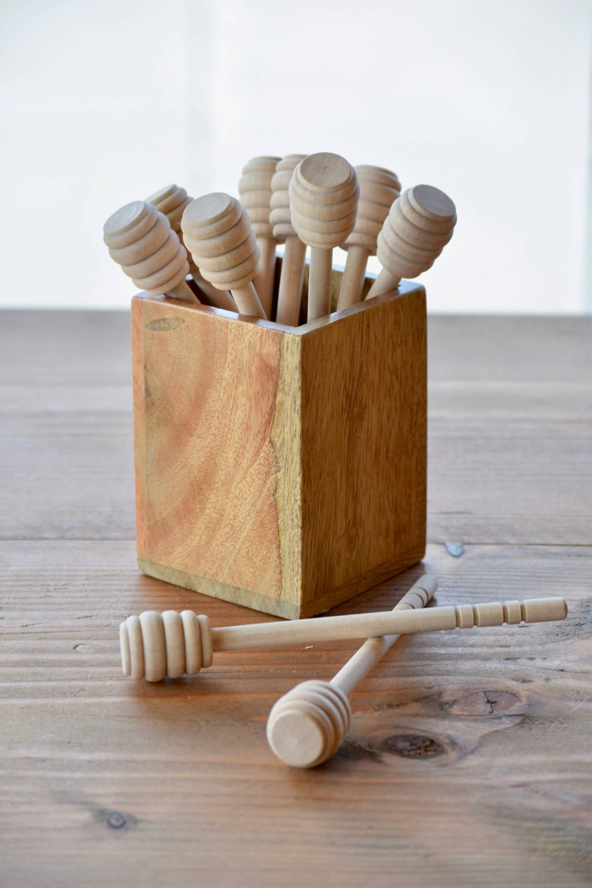The Bee Box - Wooden Honey Dipper
