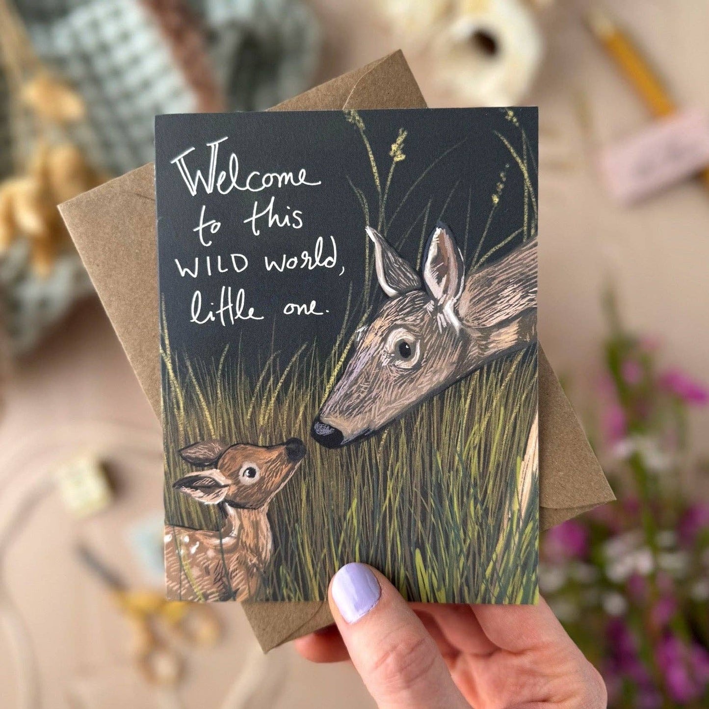 Tiny and Snail - Welcome to this Wild World, Little One Card