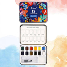 Load image into Gallery viewer, Paints - Grabie - Watercolor Pocket Set Of 12 With Brush - Essential Colors