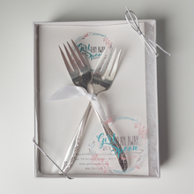 Load image into Gallery viewer, Girl Ran Away With the Spoon - Wedding Fork Sets