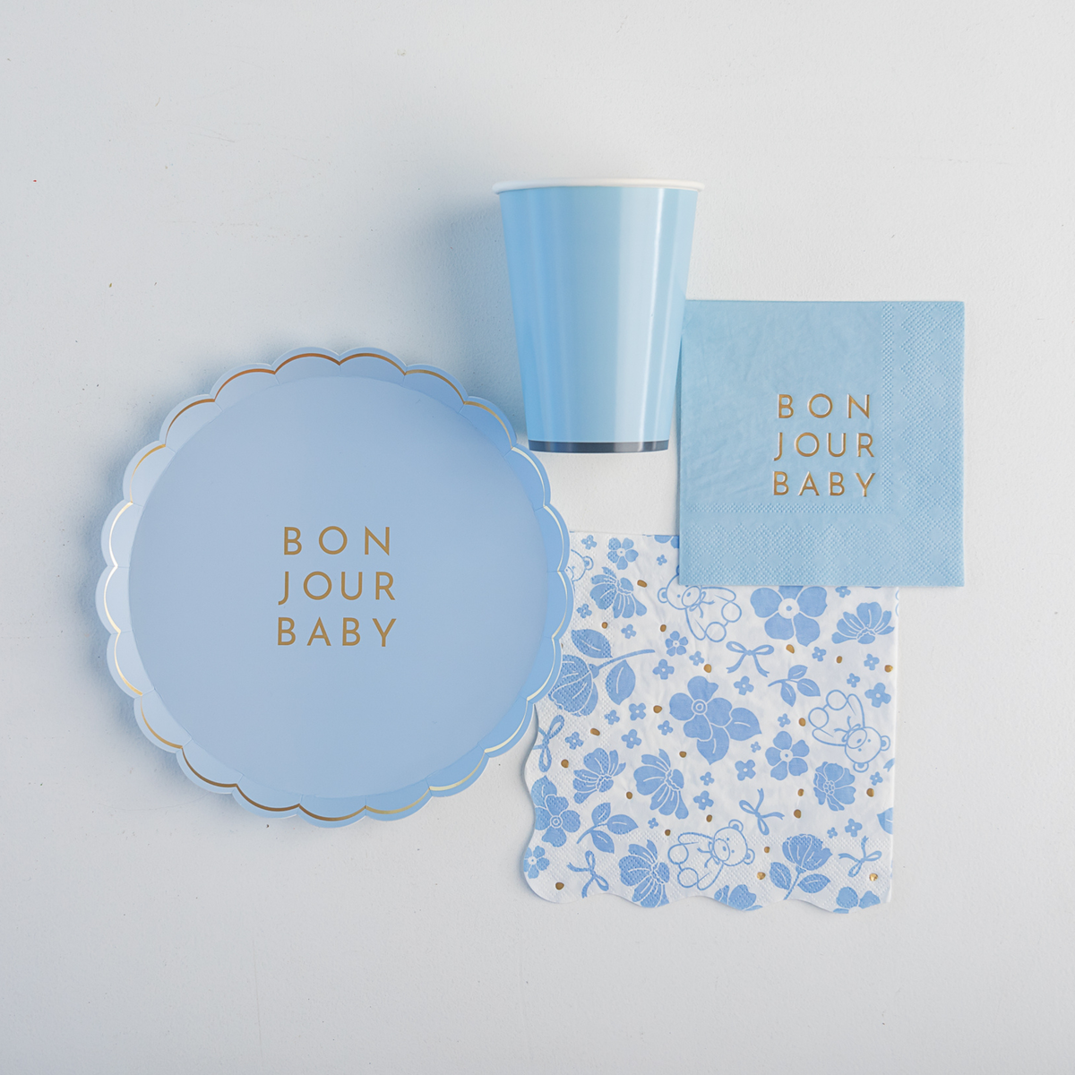Bonjour Fête - Bonjour Baby Blue Cocktail Napkins (Set of 20)