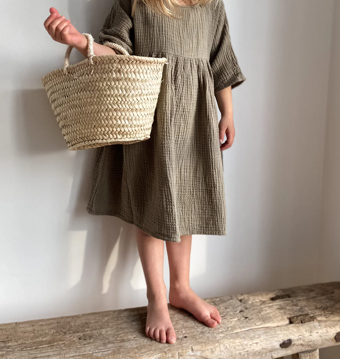 Twins Basket - Mini French Market Basket Bag