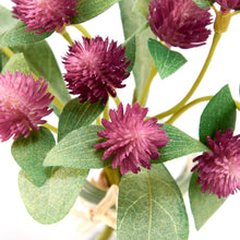 Load image into Gallery viewer, Globe Amaranth Purple Flower Vase - Primitives by Kathy