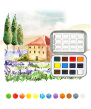 Load image into Gallery viewer, Paints - Grabie - Watercolor Pocket Set of 12 - Essential Colors