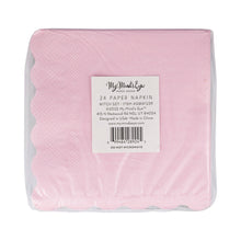 Load image into Gallery viewer, Napkin - Good Witch - Bad Witch Pink Black
