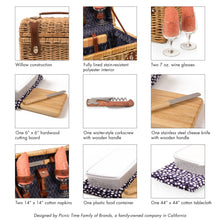 Load image into Gallery viewer, Napa Wine & Cheese Picnic Basket