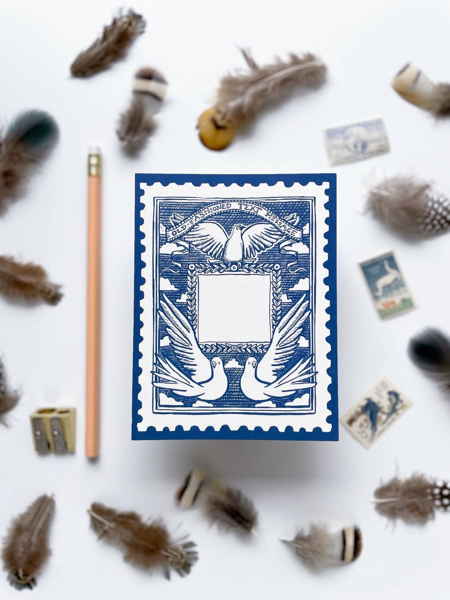 Tiny and Snail - Old Fashioned Text Message Postcard