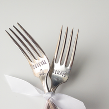 Load image into Gallery viewer, Girl Ran Away With the Spoon - Wedding Fork Sets