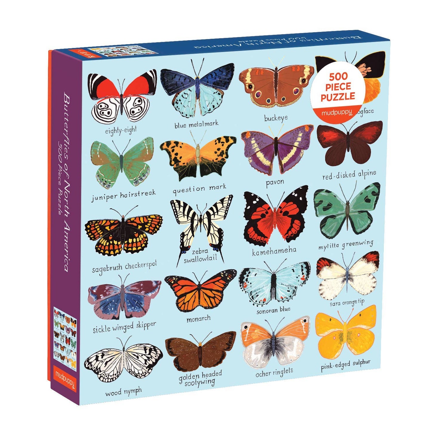 Butterflies Of North America 500 Piece Puzzle