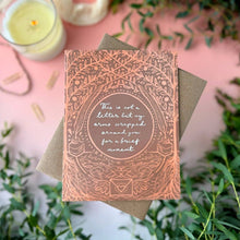 Load image into Gallery viewer, Tiny and Snail - "This is not a Letter" Katherine Mansfield Quote Card