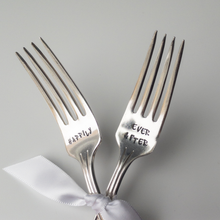 Load image into Gallery viewer, Girl Ran Away With the Spoon - Wedding Fork Sets