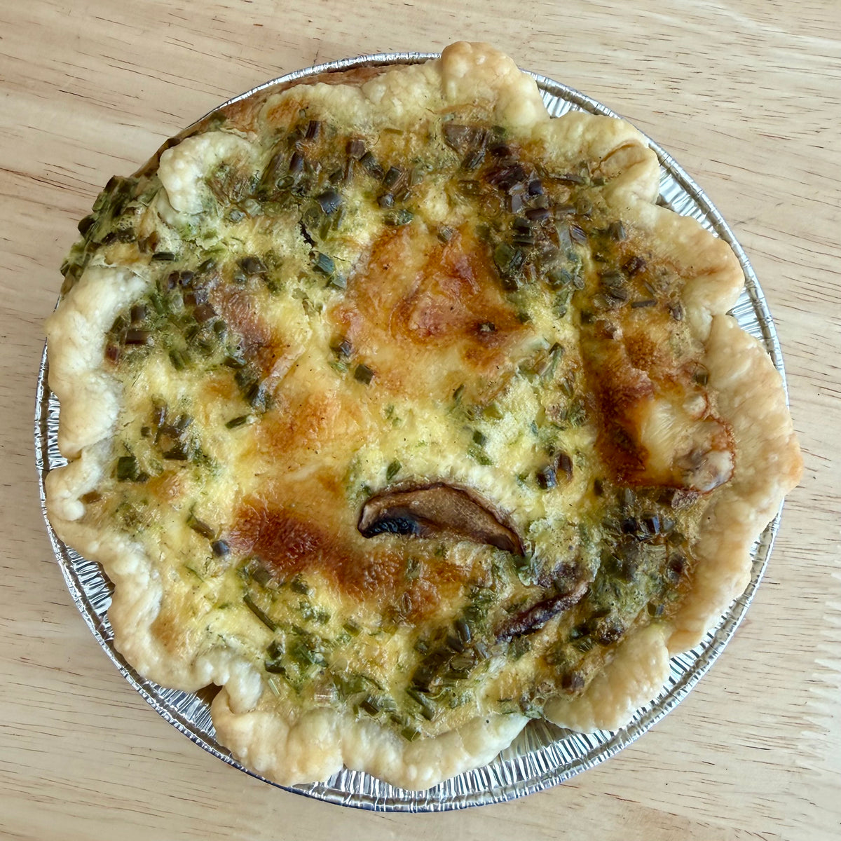 Single Mushroom Gruyere Quiche
