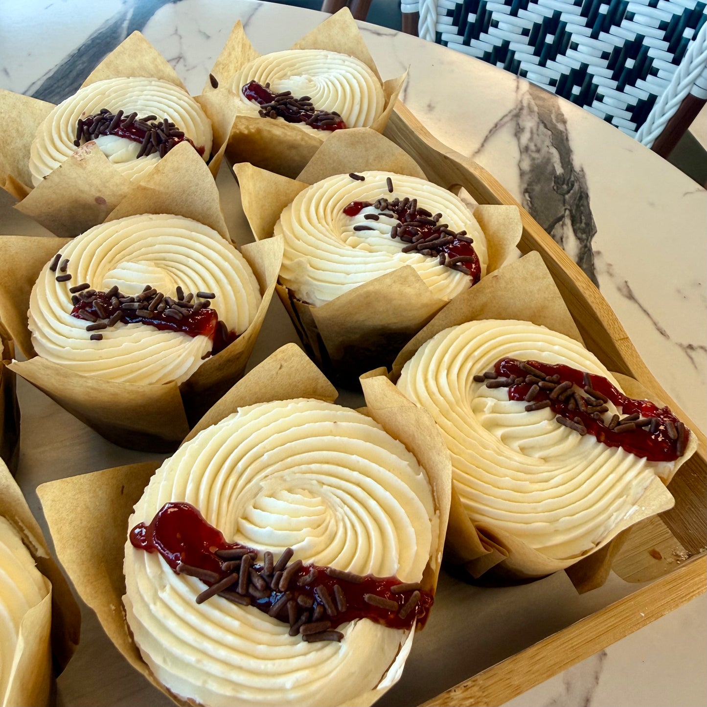 Raspberry Truffle Cupcake