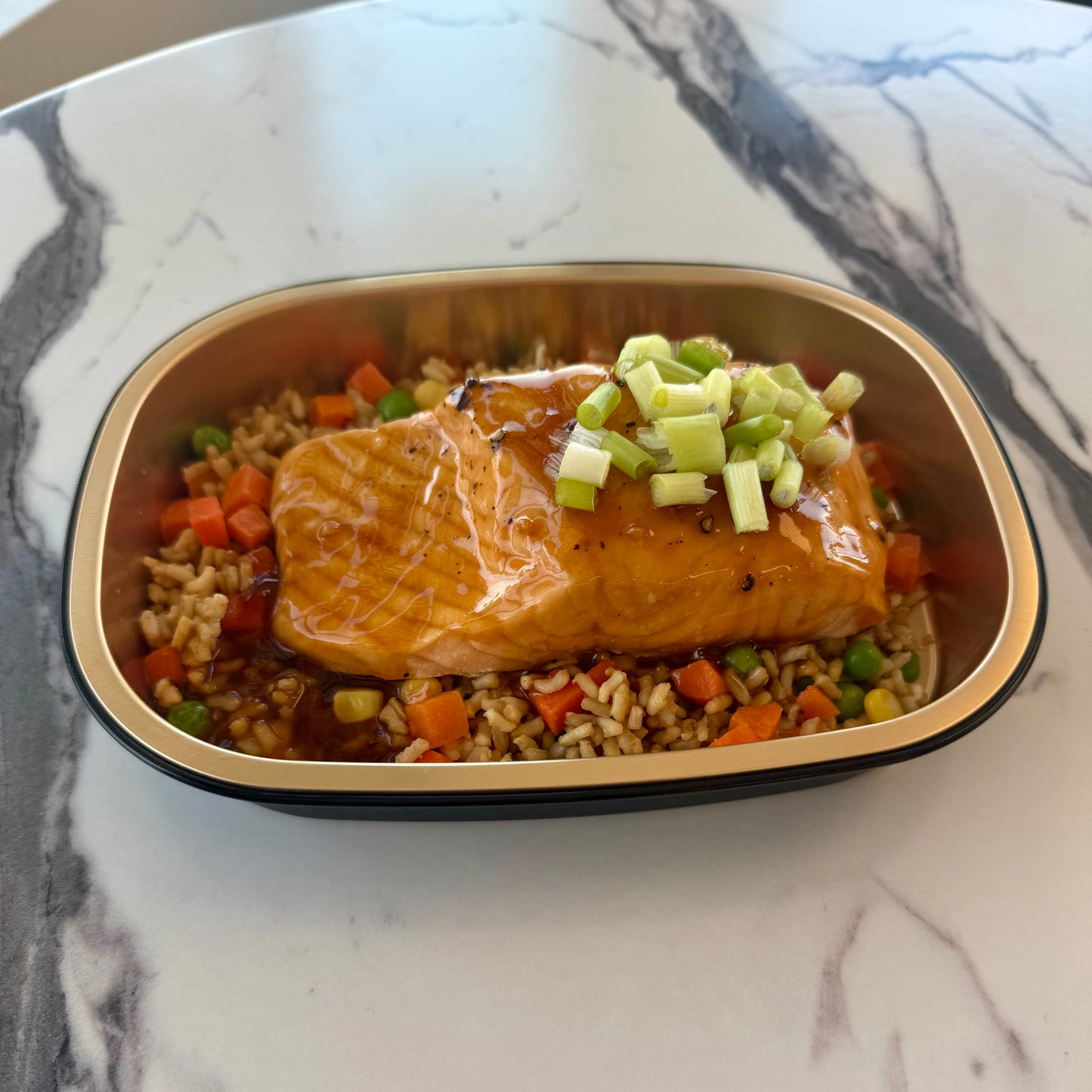 Teriyaki Glazed Salmon & Fried Rice