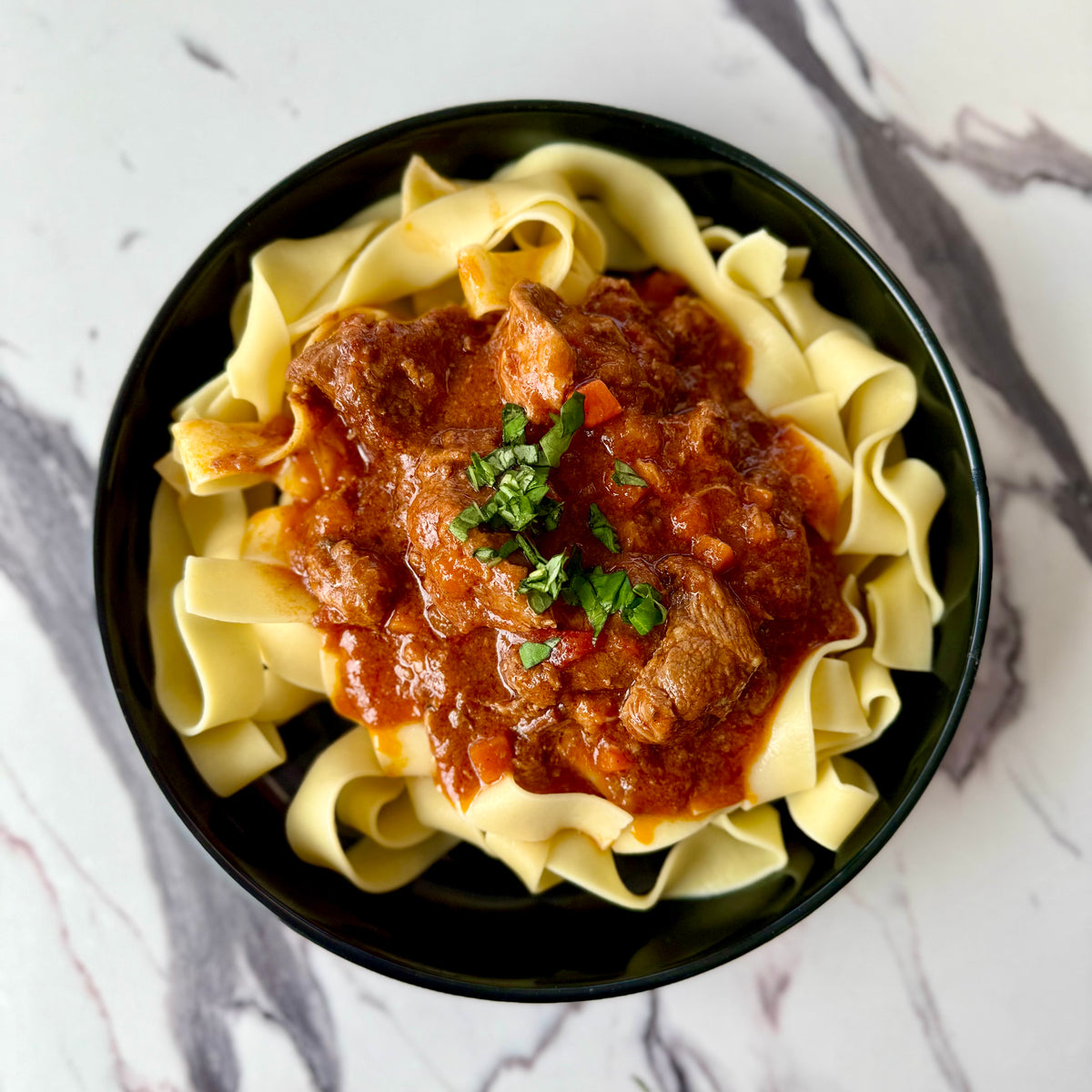 Pappardelle in Sunday Sauce