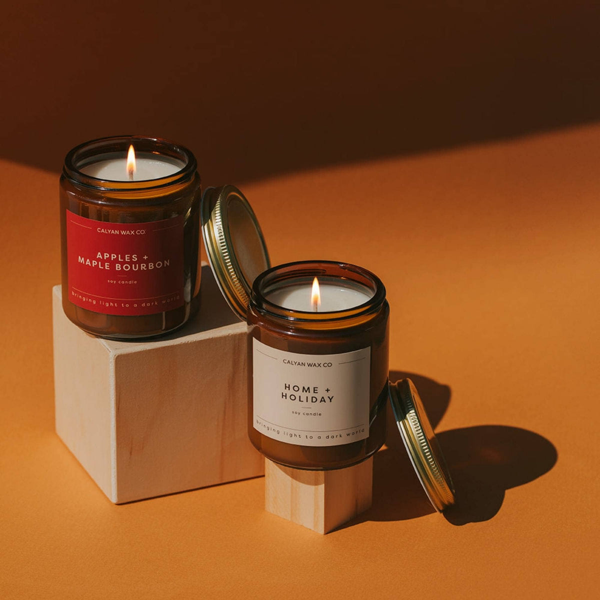 Calyan Wax Co. - Soy Candle | Home + Holiday | 7.2oz Amber Jar