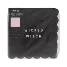 Load image into Gallery viewer, Napkin - Good Witch - Bad Witch Pink Black