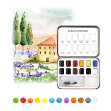 Load image into Gallery viewer, Paints - Grabie - Watercolor Pocket Set Of 12 With Brush - Essential Colors