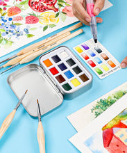 Load image into Gallery viewer, Paints - Grabie - Watercolor Pocket Set of 12 - Essential Colors