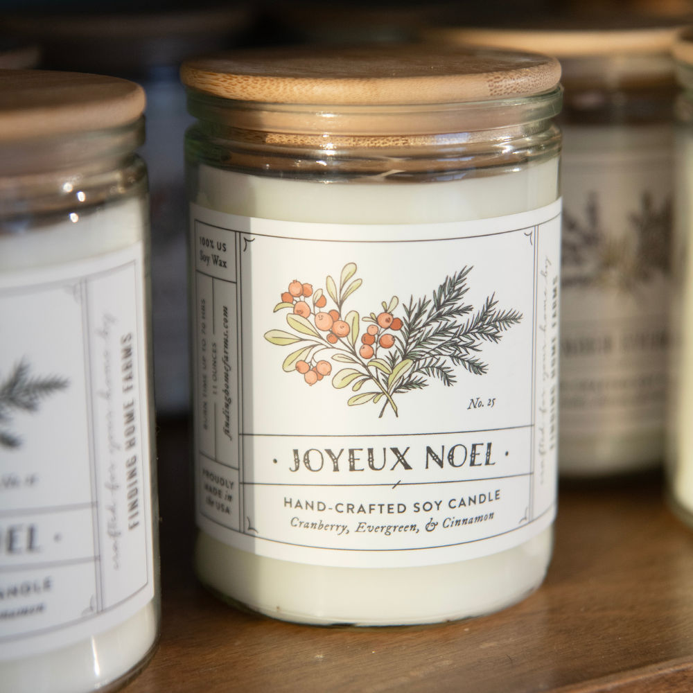 Finding Home Farms - Soy Candle, Joyeux Noel, Holiday / Christmas Scent