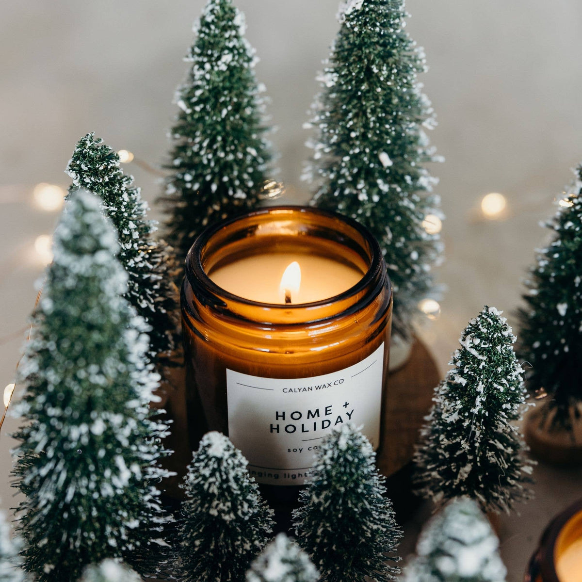 Calyan Wax Co. - Soy Candle | Home + Holiday | 3.1oz Mini Amber Jar