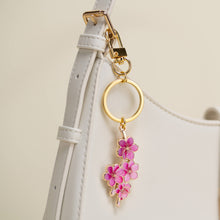 Load image into Gallery viewer, Happily Plants - Japanese Cherry Blossom Keychain &amp; Bag Charm, Floral Gift
