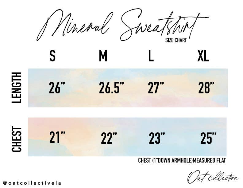 OAT COLLECTIVE - LOVE HEART NECKLINE Mineral Graphic Sweatshirt
