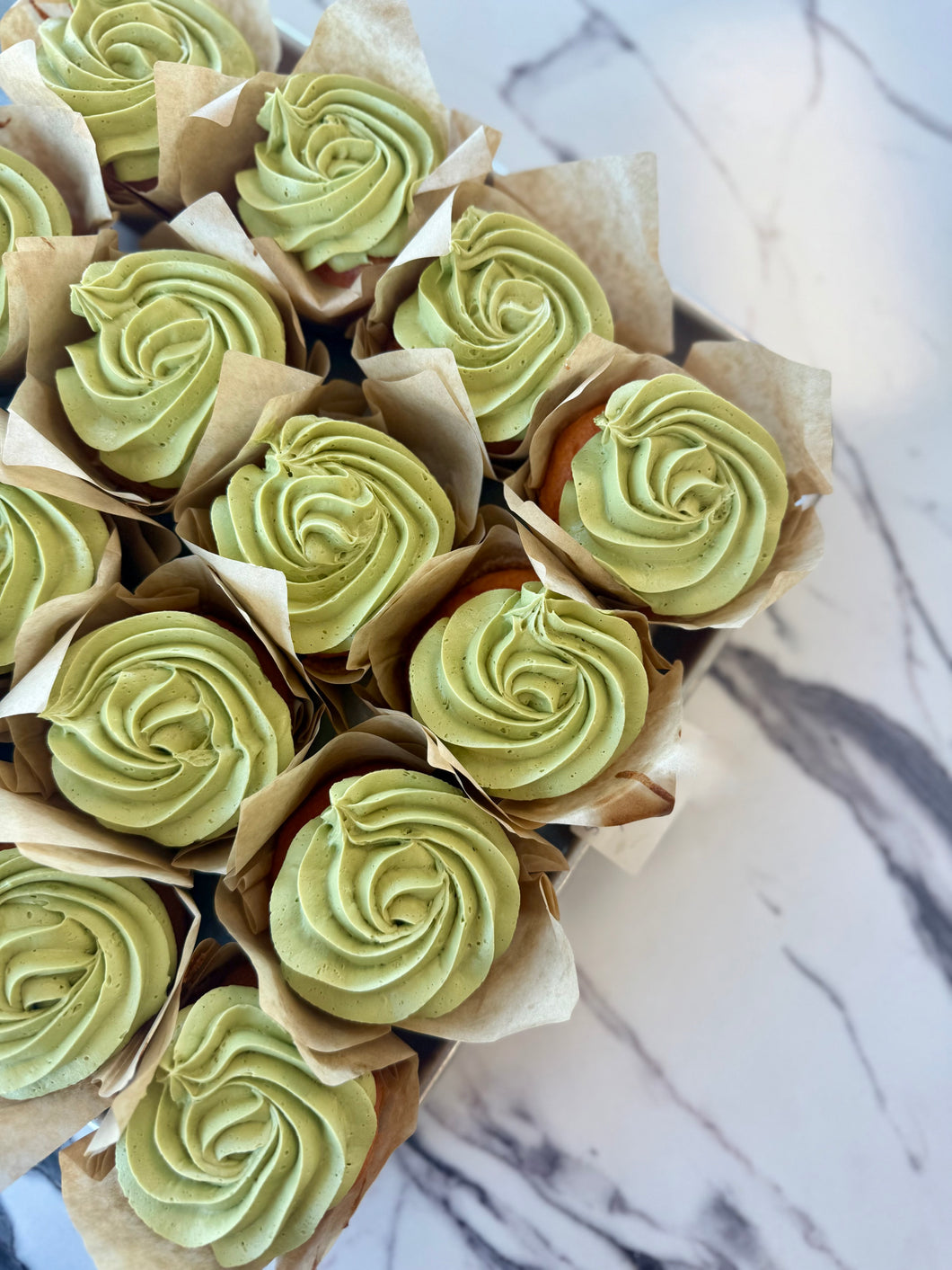 Strawberry Matcha Cupcakes