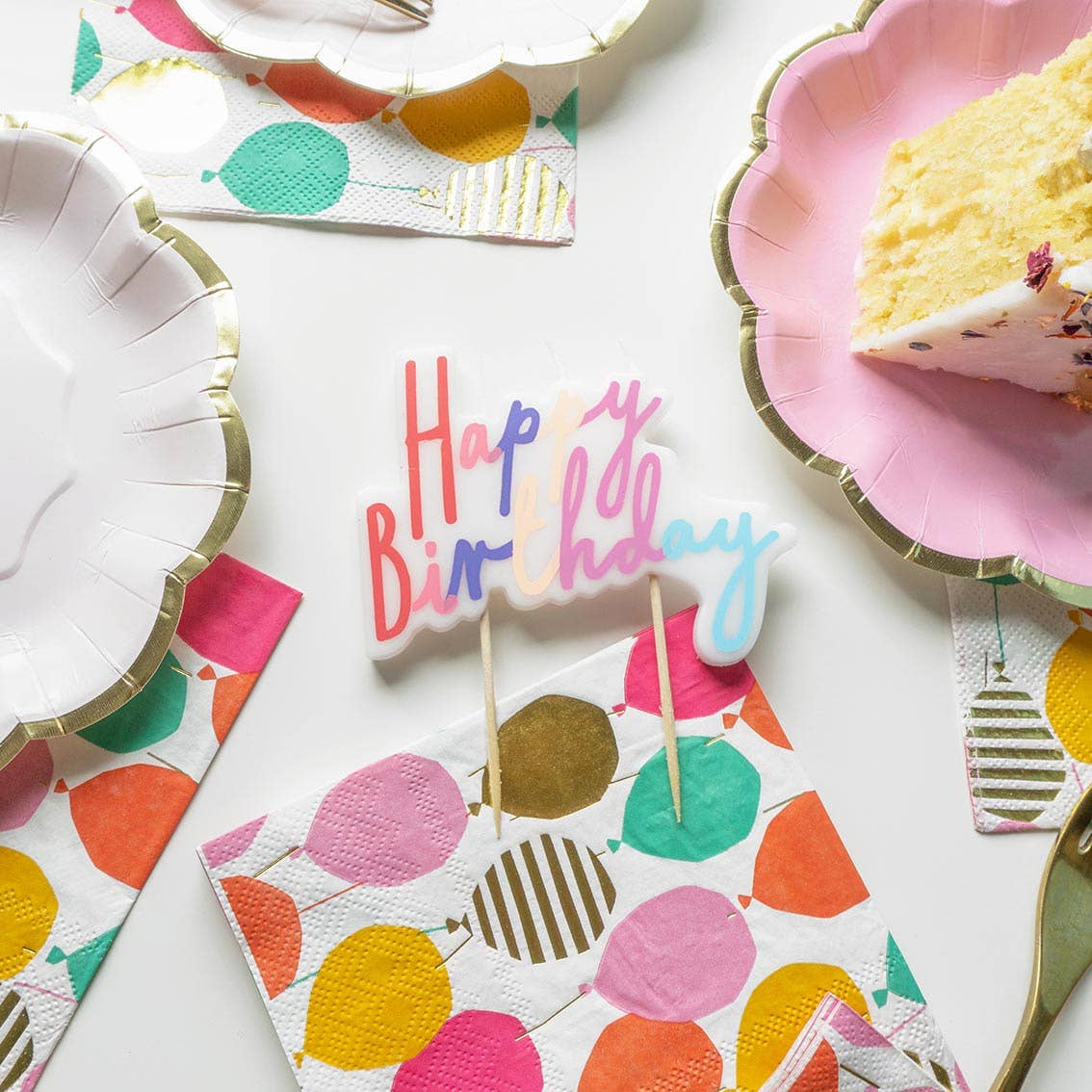 Pastel Happy Birthday Candle | Cake Candles |