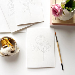 Watercolor Notecards: Garden Flowers