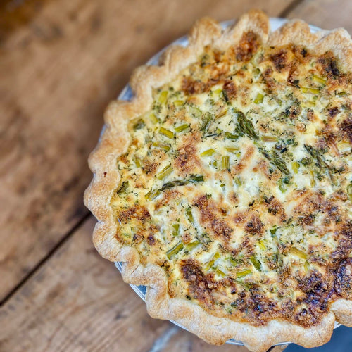 Smoked Salmon Asparagus Quiche