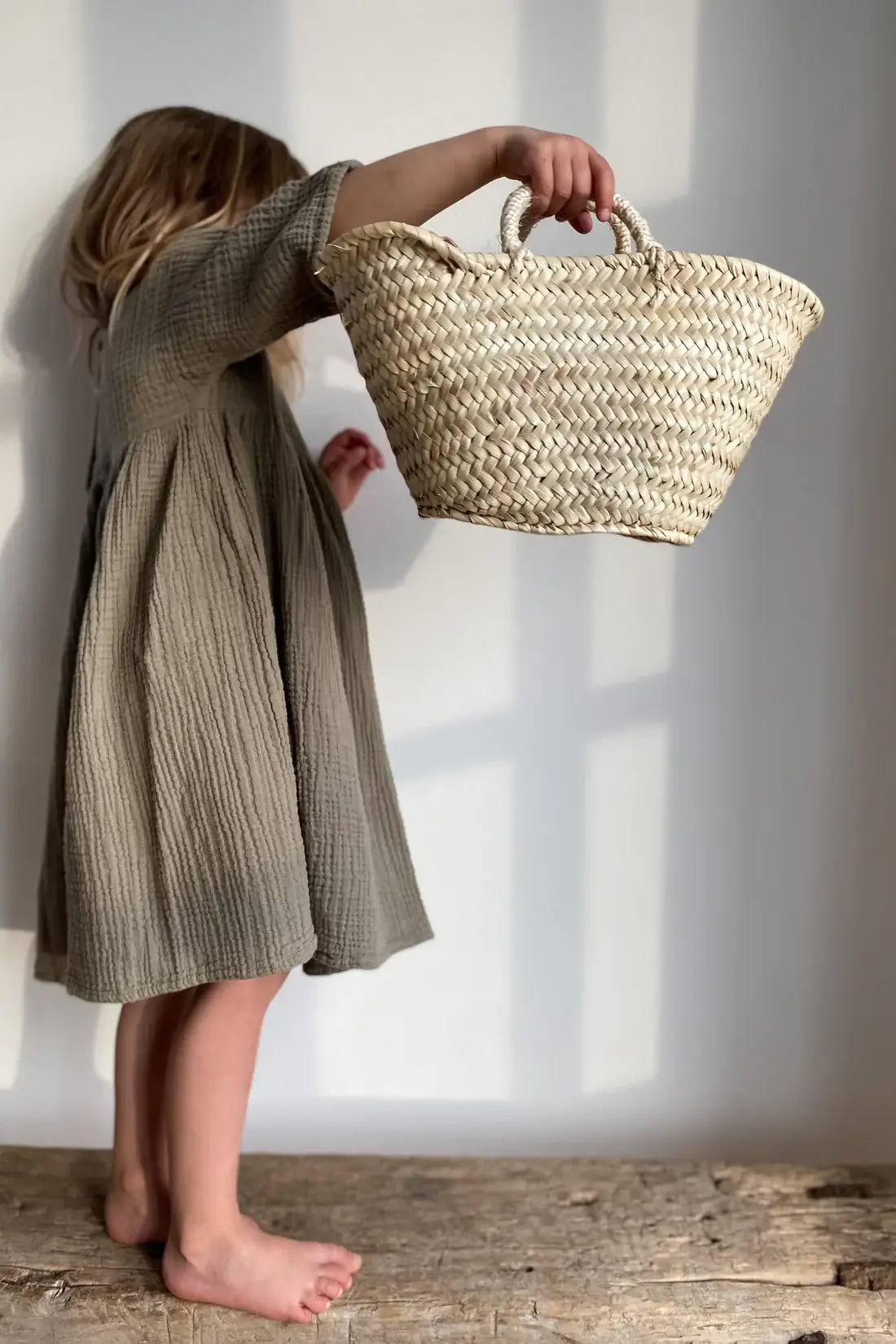 Twins Basket - Mini French Market Basket Bag