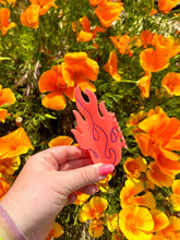 Load image into Gallery viewer, The Peach Fuzz - Flamin’ Hot Flames Hair Claw
