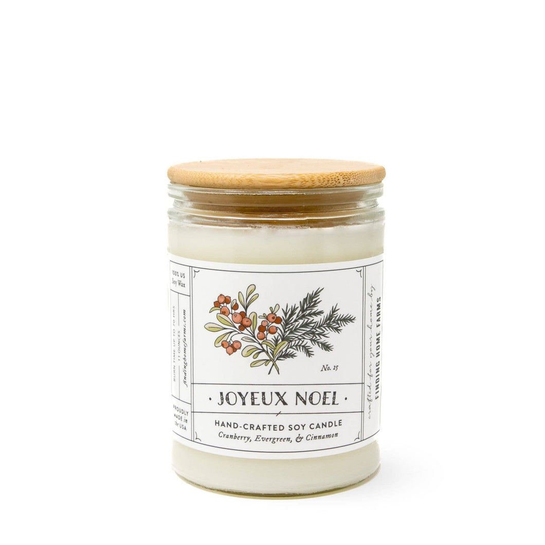Finding Home Farms - Soy Candle, Joyeux Noel, Holiday / Christmas Scent
