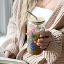 Load image into Gallery viewer, 1canoe2 | One Canoe Two Paper Co. - Vintage Blooms Floral Glass Can