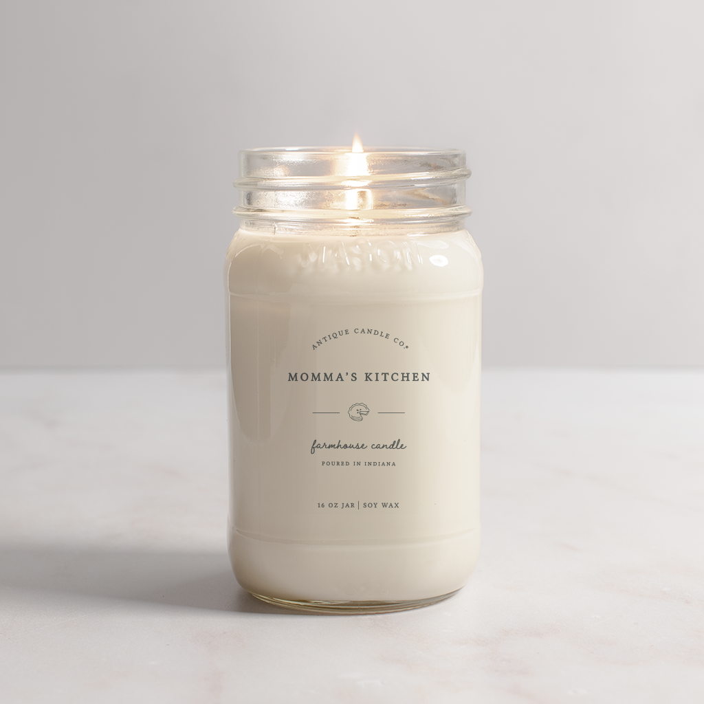 Momma's Kitchen Mason Jar Candle - Antique Candle Co - 16oz