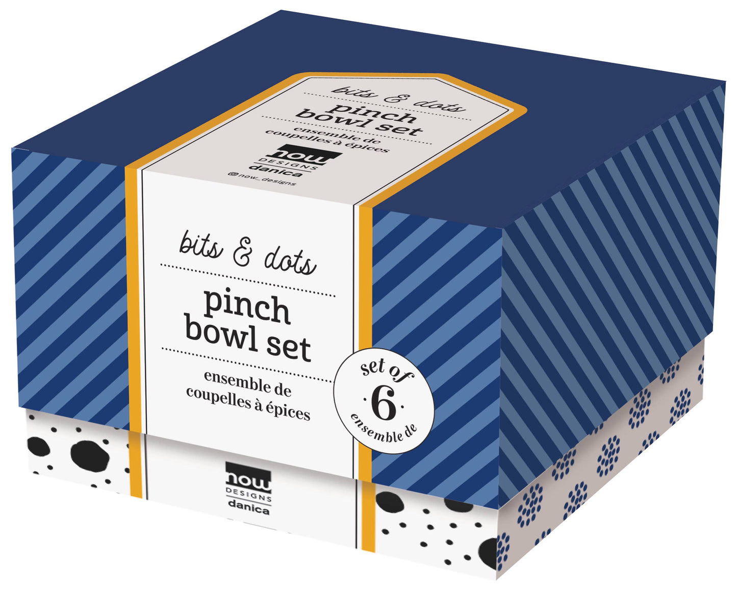 Pinch Bowl Set of 6 - Bits & Dots Multi-Color - Now Designs by Danica