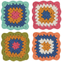 Load image into Gallery viewer, Danica Jubilee - Loop de loop Crochet Coasters Set of 4