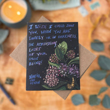 Load image into Gallery viewer, Tiny and Snail - Astonishing Light of Your Own Being Hafiz Quote — Encouragement Card