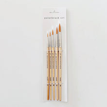 Load image into Gallery viewer, Paintbrush Set - Watercolor - Set of five wood brushes
