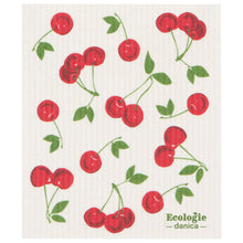 Load image into Gallery viewer, Ecologie - Cherries Swedish Dishcloth