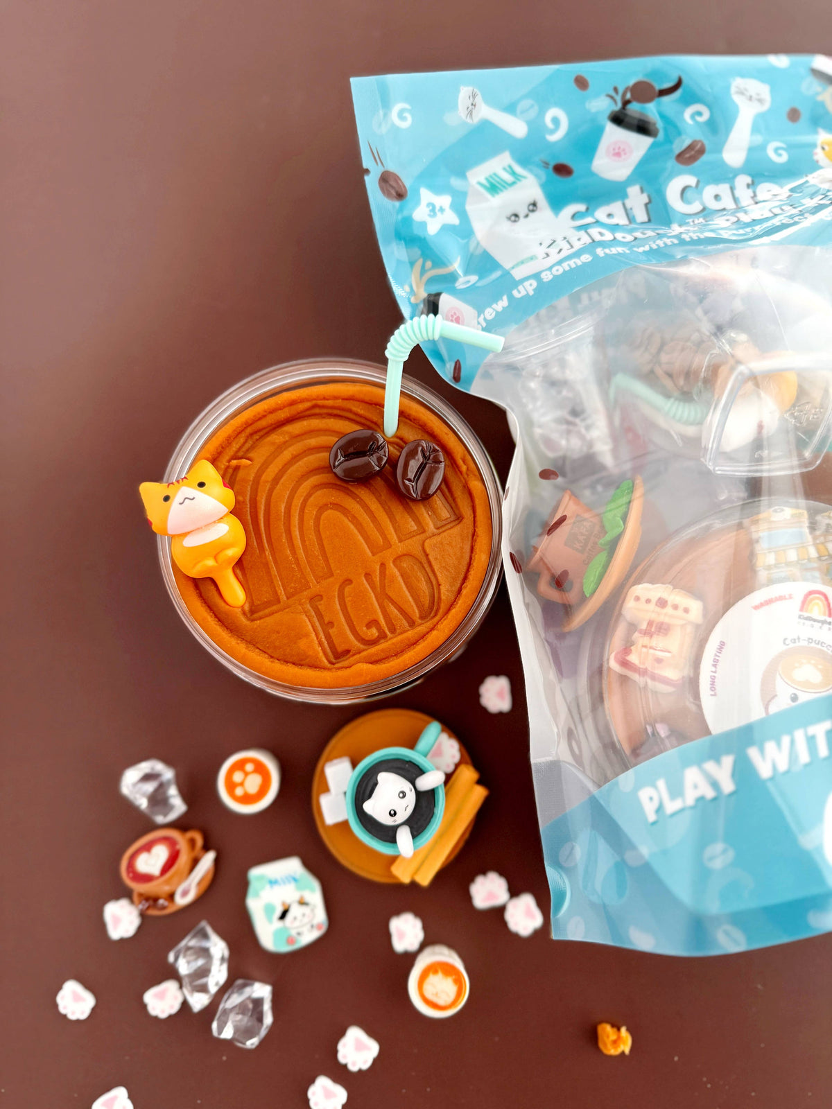 Earth Grown KidDoughs (KidDoughs by EGKD) - Cat Cafe KidDough Play Kit