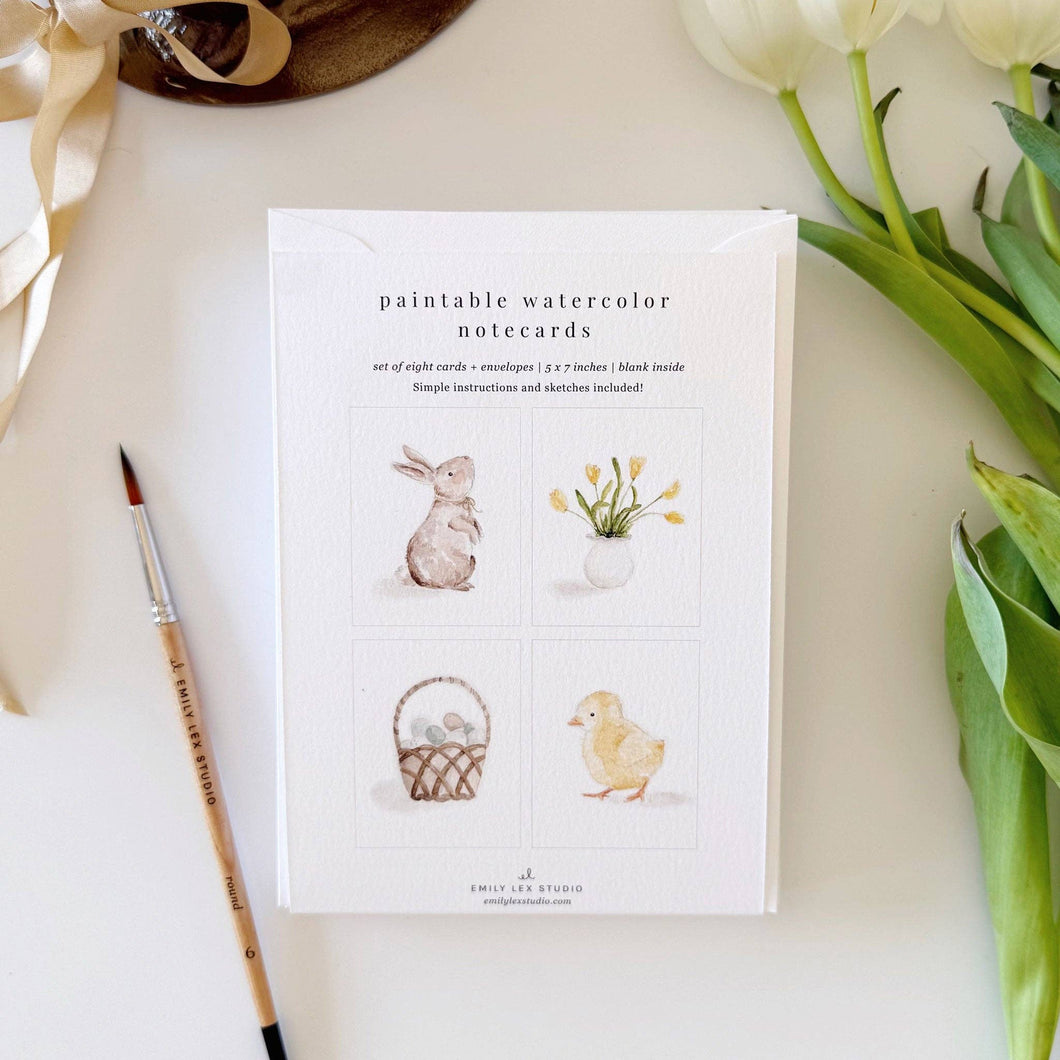Watercolor Notecards: Easter