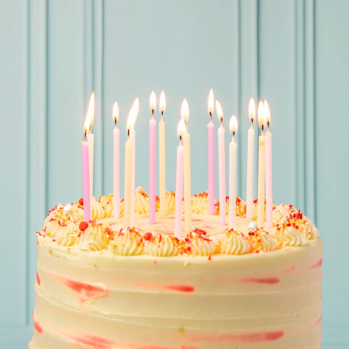 Talking Tables USA - Home, Birthday, Games & Seasonal Decor - Tall Pastel Birthday Candles - 16 Pack | Cake Candles |