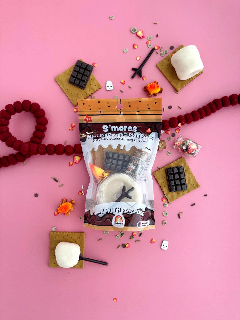 Earth Grown KidDoughs (KidDoughs by EGKD) - S'mores Mini Play Pack