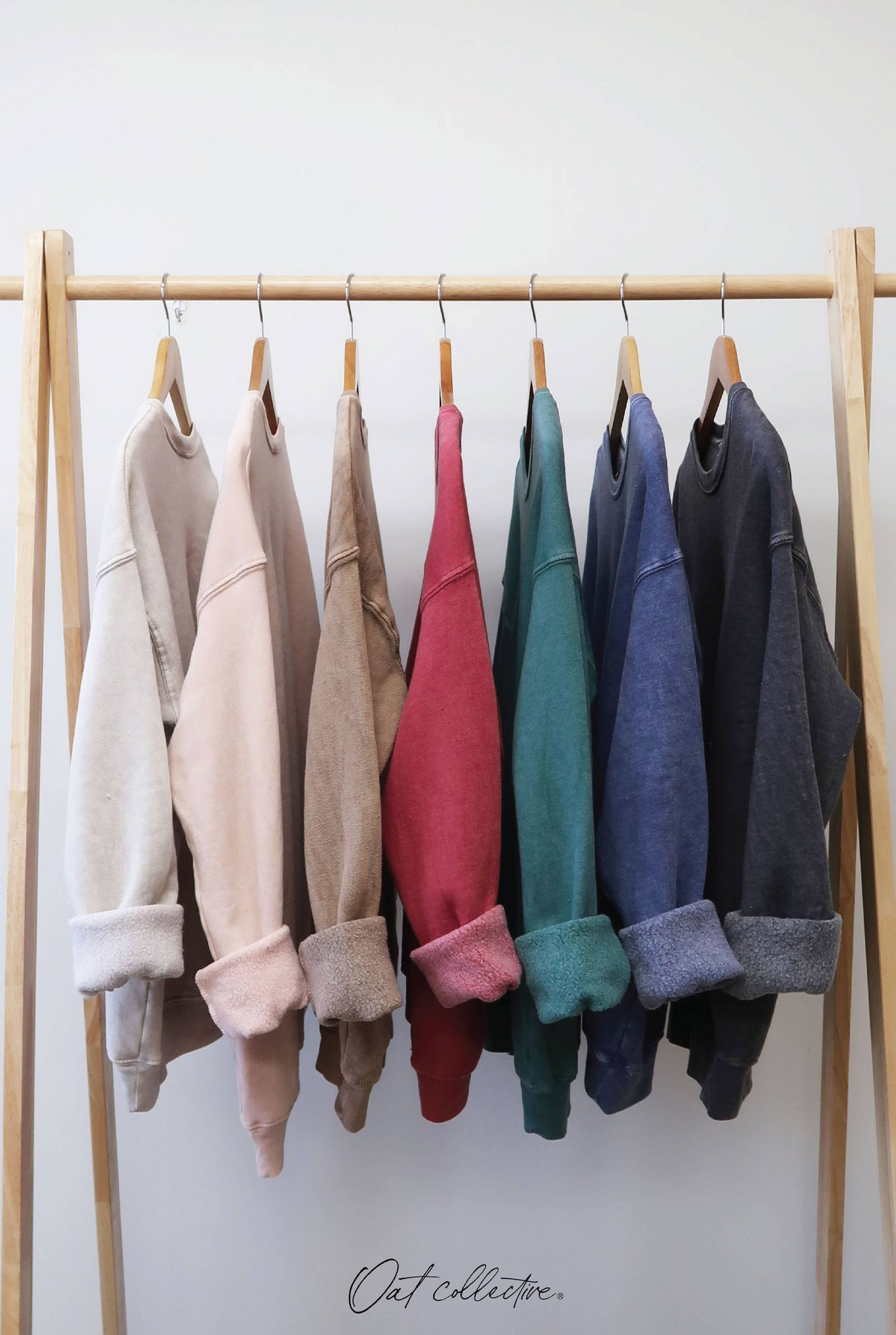 OAT COLLECTIVE - LOVE HEART NECKLINE Mineral Graphic Sweatshirt