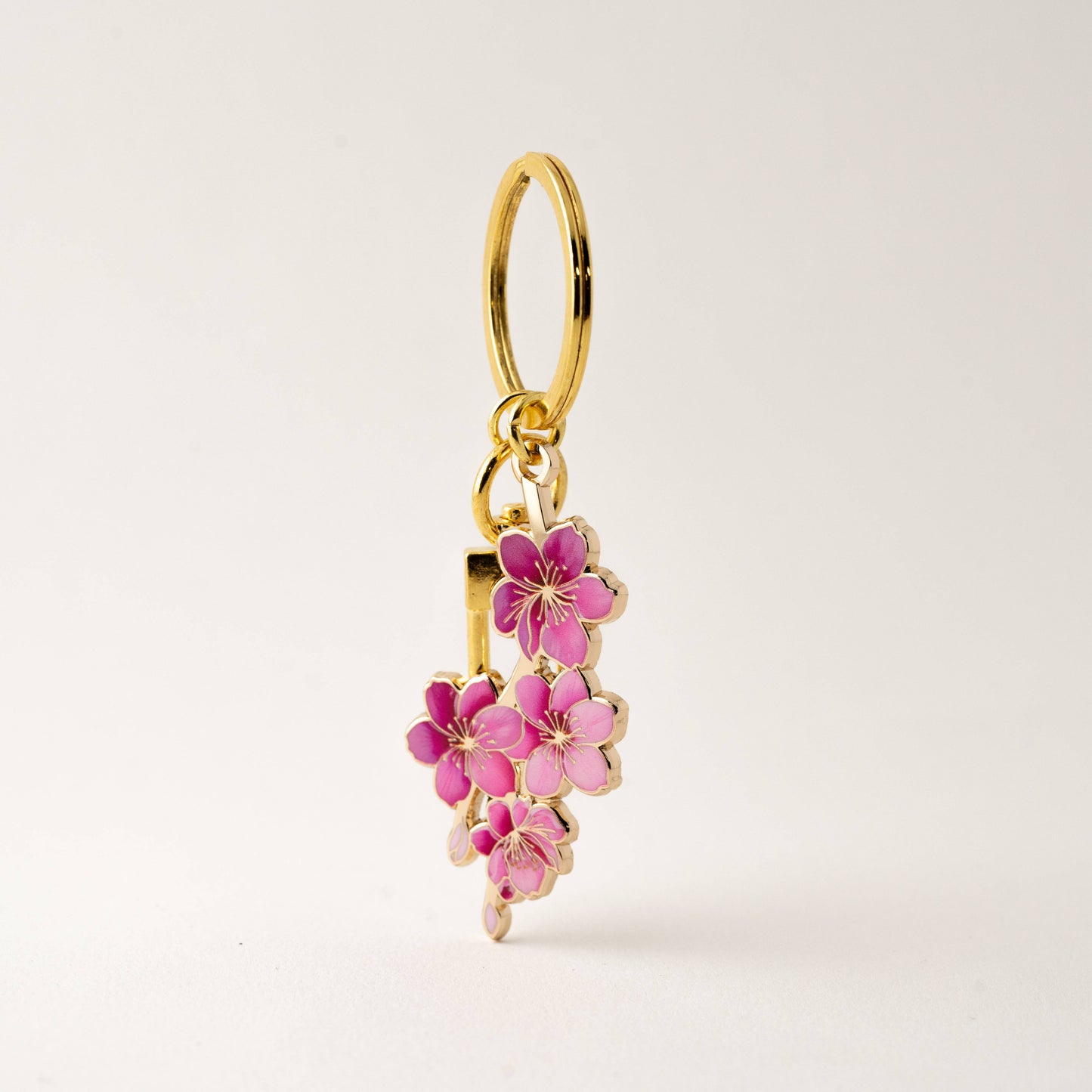 Happily Plants - Japanese Cherry Blossom Keychain & Bag Charm, Floral Gift