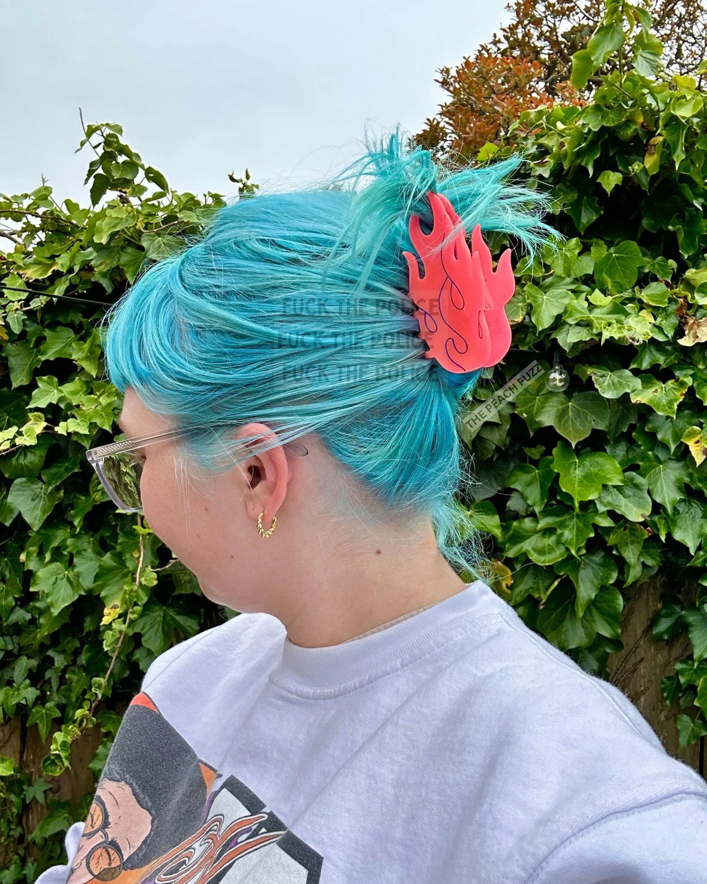 The Peach Fuzz - Flamin’ Hot Flames Hair Claw